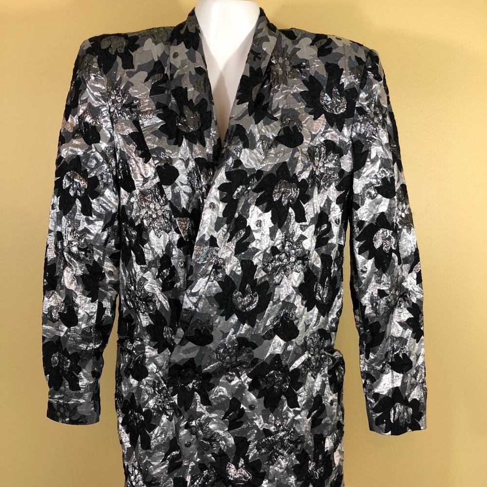 Mondi German Shiny Silver Cardigan size 36